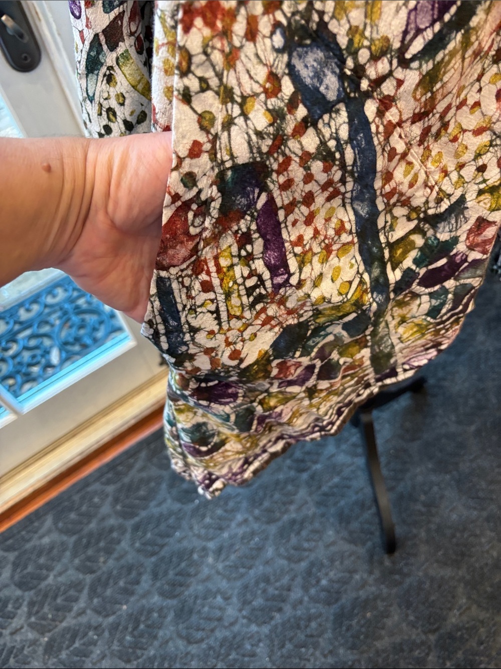 Old Style African Batik Longline Tunic - Relaxed Split Neck - Picture 8 of 11